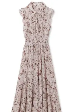 Sustainableフリルプリーツワンピース