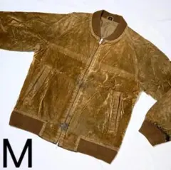 昭和レトロ ビンテージ M ブルゾン ジャンパー古着 スエード メンズ ブラウン