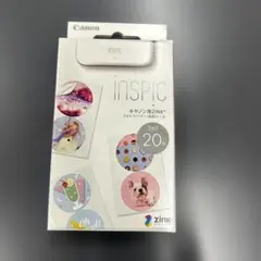 【未使用】iNSPiC キヤノン用ZINKフォトペーパー・丸形シール 20枚