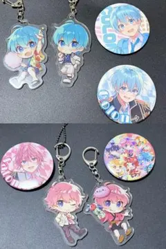 【1/17処分】　すとぷり　さとみ　ころん　缶バッジ　アクキー　まとめ売り