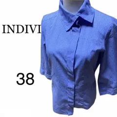 INDIVI ブラウス アシンメトリー シャツ 変形 奇抜