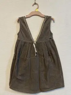 コーデュロイ Vネック ジャンバースカート