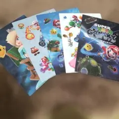 スーパーマリオ ギャラクシー クリアホルダー 5種類 A4 묶음 판매 비매품 ✨