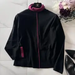 LANVIN collection 配色カラーブロック　アシンメトリー長袖ニット