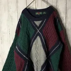 ブラーニーキャッスル クローバー スノー柄 セーター LARGE 