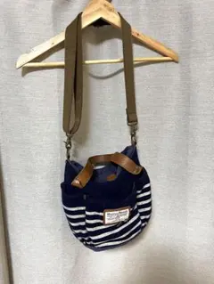 ハリスツイード♦︎Folna ダブルネーム　コラボ　ショルダーバッグ　ボーダー