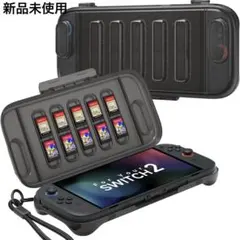 Switch2対応 保護ケースJSAUX ハードケース　軽量　半透明ブラック