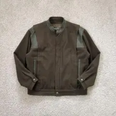 お*や様 アメカジ シンプルライフ ブルゾン L カーキ 異素材切り替え ストリ