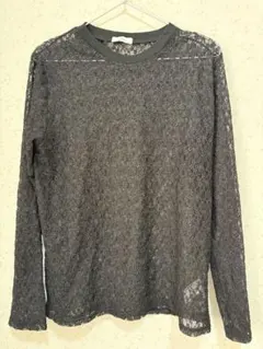 a.v.v 黒 レース 長袖 トップス　XL