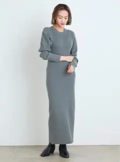 期間限定値下げFRAY I.D フレイアイディー　長袖ニットワンピース