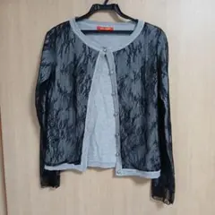 JUNKO SHIMADA 長袖カーディガン グレー/ブラックのサムネイル