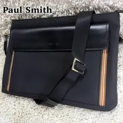 極美品✨ポールスミス ナイロンブライトストライプトリム 2WAYショルダーバッグ