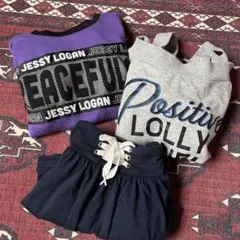 女児130センチトレーナー2枚とキュロットスカートセット