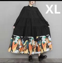 ロングワンピース　大きいサイズ レディース ワンピース　春 秋冬 新品 長袖