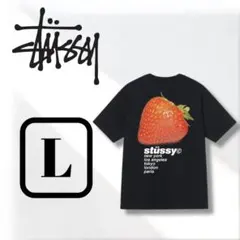 ステューシー STUSSY STRAWBERRY TEE L 黒　ブラック