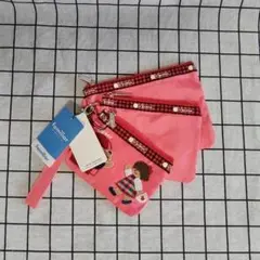 レスポートサック ピンク 3連ポーチ