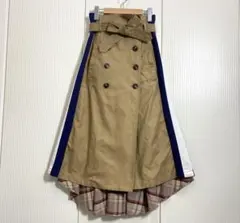 WEEKEND Max Mara 異素材 切り替え ベルト付き フレアスカートのサムネイル