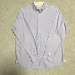 薄紫 ボタンダウンシャツ 100%コットン Lサイズ