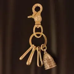真鍮　ブラス　ヴィンテージ　真鍮ベル　オリジナル　キーホルダーのサムネイル