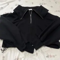 最終値下げ！LOWRYS FARM グレー フロントジップスウェット　トレーナー