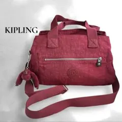 【KIPLING/キプリング】2way ショルダーバッグ ハンドバッグ ピンク