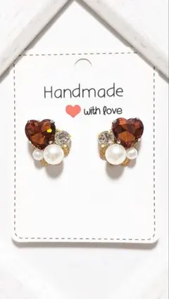 ハンドメイドビジューピアス イヤリング