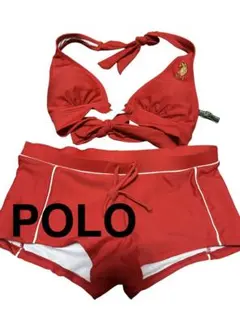 P　U.S. POLO ASSN.レッドセパレート水着Sサイズ