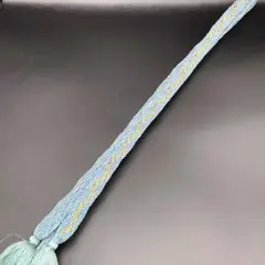 爽やかな水色に金糸の夏の帯締め