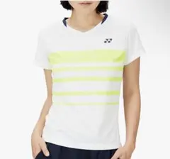 バドミントン シャツ ホワイト/イエロー