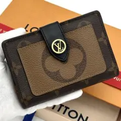 ルイヴィトン モノグラム リバース ジュリエット 折り財布 ブラウン 茶