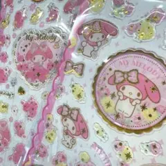 サンリオ マイメロ ラメ入り ぷっくりシール