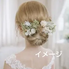 可愛い系】成人式 髪飾りセット＊ドライフラワー 和装 卒業式 グリーン