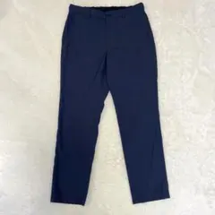 グリーンレーベルリラクシング　ネイビー カジュアルパンツ　ウール混