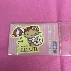 サンリオ 日焼けハローキティダイカットミニステッカー ビーチ