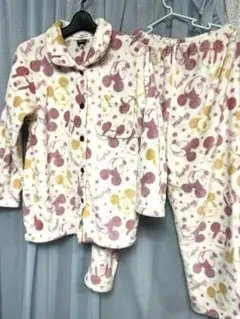 ミッキー柄フリースパジャマセット M