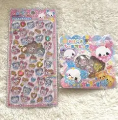 ジュエルプチドロップ ハッピーマーチ ストーンつき おはじきシール　2枚セット