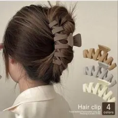 シェブロン　バンスクリップ　ヘアクリップ　ヘアアクセサリー　韓国　髪留め