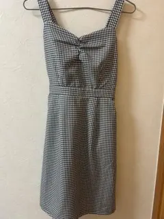 チェック柄キャミワンピースS