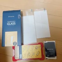 iPhone ガラスフィルム 2枚入 ガイド枠 硬度9H 6.7インチ用