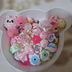 カスタムビーズ まとめ売り アクリルビーズ キャラクタービーズ 手描きビーズ