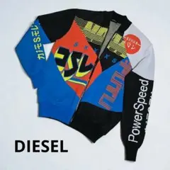 DIESEL ディーゼル ジップアップ ニット マルチカラー カラフル S