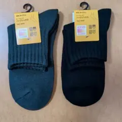 ユニクロ HEATTECH ハーフソックス 25-27cm 2色セット