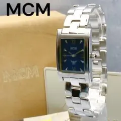 【新品電池/デッドストック級】MCM 腕時計 稼動品 ネイビー 美品 箱付き　紺