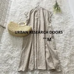 アーバンリサーチドアーズ✨リネンレーヨンドットフレアワンピース Mサイズ