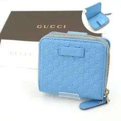 ✨Aランク✨ GUCCI ミニ財布 インターロッキング ダラーカーフ GGロゴ
