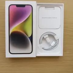 iPhone 14 パープル 箱 ケーブル - メルカリ