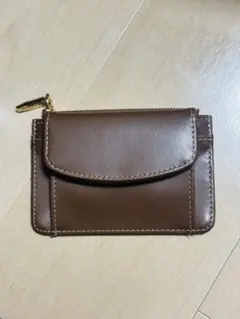 ブラウン コインケース ジッパー付き　カードケース