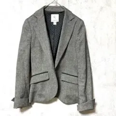 組曲　オンワード　テーラードジャケット グレー ウール混