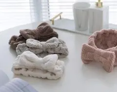 ＼ 可愛いリボンヘアバンド！！ ／ 洗顔用ヘアバンド 可愛いデザイン 全4色