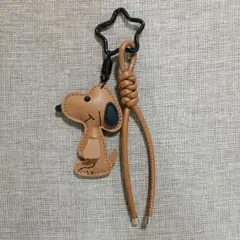 じゃらじゃらキーホルダー チャーム パラコード 犬 ブラウン シルバー ゴールド